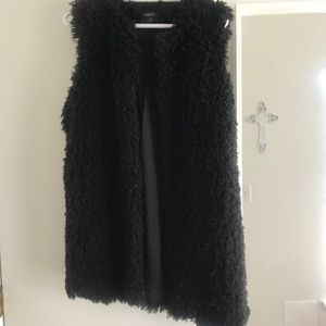 Black Woolly Vest Cardigan - M/L
